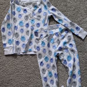 Roberta roller rabbit sheep pajama set